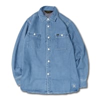 BLUCO(ブルコ) OL-1122 DENIM WORK SHIRT BLUE Mサイズ