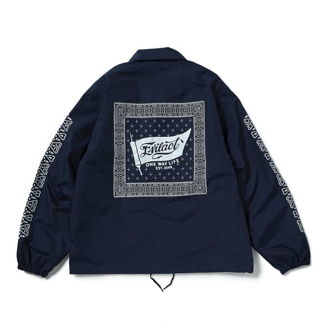 EVILACT(イーブルアクト) BANDANA COACH JKT 4色(WHITE/BLUE/PURPLE/NAVY)