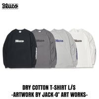 BLUCO(ブルコ) OL-12-024 ドライコットン Tシャツ L/S -Artwork by JACK-O’ ART WORKS- 4色(BLACK/CHARCOAL/H.GRAY/WHITE)