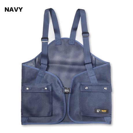 15%OFFセール開催中!! BLUCO(ブルコ) OL-35-018 ユーティリティーメッシュベスト 2色(BLACK/NAVY)