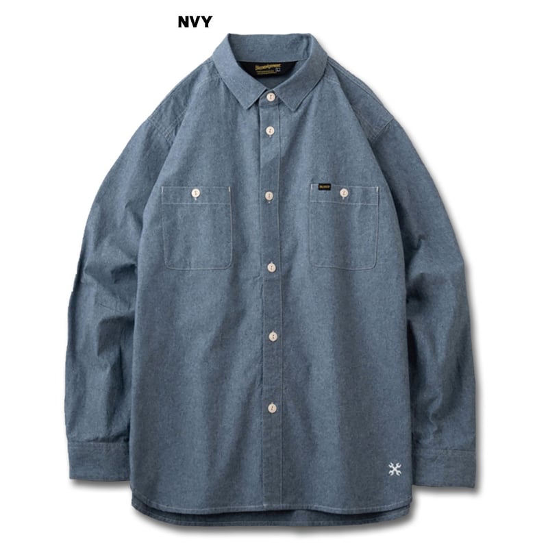 BLUCO(ブルコ) OL-11-001 8OZ DENIM WORK SHIRTS 3色(LIGHT INDIGO