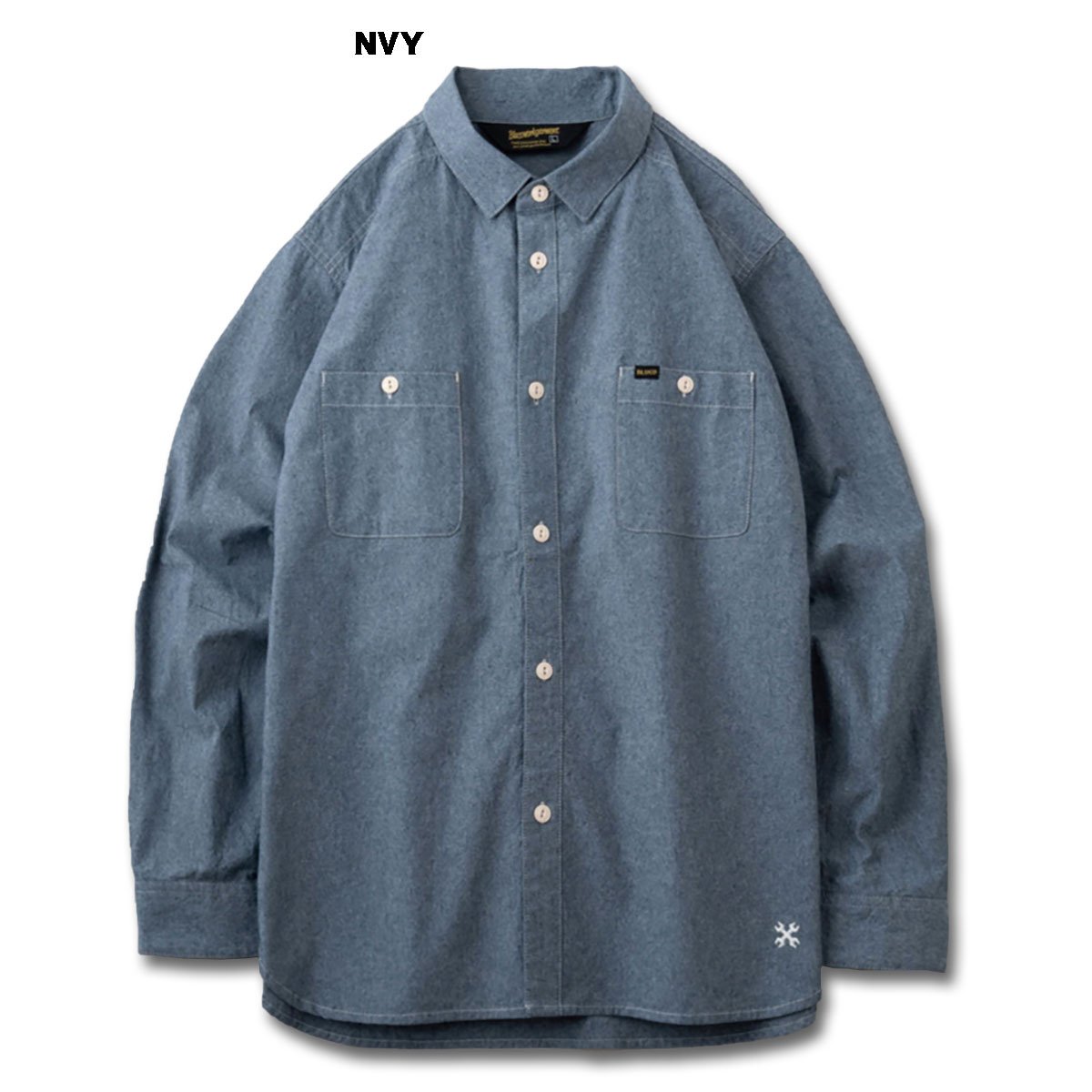BLUCO(ブルコ) OL-11-121 CHAMBRAY WORK SHIRT 3色(BLK