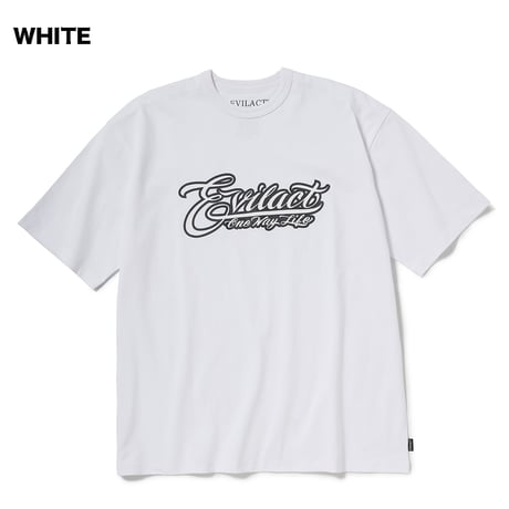 EVILACT(イーブルアクト) SCRIPT LOGO SS 2色(BLACK/WHITE)