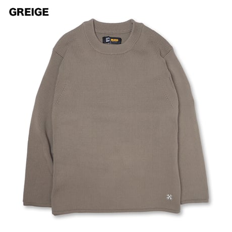 ☆セールプライス!! BLUCO(ブルコ) OL-15-001 CREW NECK RIB KNIT SWEATER 3色(CHARCOAL/GREIGE/NAVY)