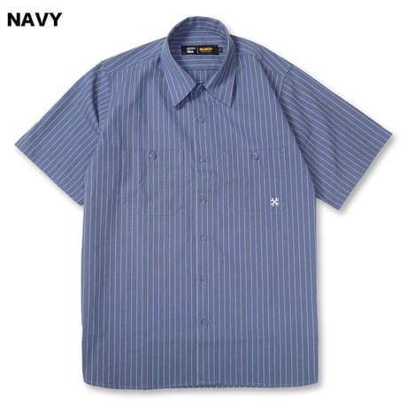 ☆セールプライス!! BLUCO(ブルコ) OL-21-118 STANDARD STRIPE WORK SHIRT S/S 4色(GRAY/SAX/NAVY/WHITE)