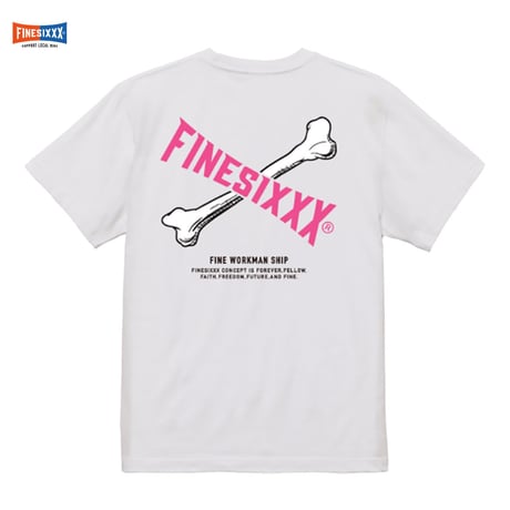 ☆セールプライス!! FINESIXXX(ファインシックス) SINGLE CROSSBONE GRAPHIC TEE 3色(ホワイト・ブラック・オレンジ)