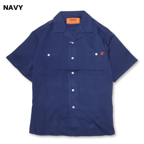 UNIVERSAL OVERALL(ユニバーサルオーバーオール) OPEN COLLAR S/S SHIRT 2色(NAVY・KHAKI)