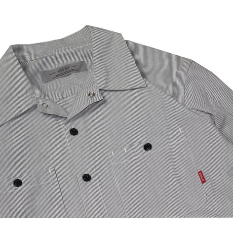 BLUCO(ブルコ)OL-109-021 STD WORK SHIRTS L/S 全3色(ベージュxST・サックスxST・グレーxST)