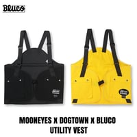 BLUCO(ブルコ) OL-35-019 (MOON EYESxDOG TOWNxBLUCO) ユーティリティーベスト 2色(BLACK/YELLOW)