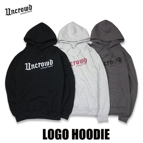 ☆セールプライス!! UNCROWD(アンクラウド) UC-821-022 LOGO HOODIE 3色(ASH/BLK/CHL)