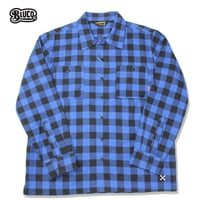 BLUCO(ブルコ)OL-048-018　BUFFALO CHECK SHIRTS ブルー