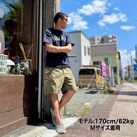 UNIVERSAL OVERALL(ユニバーサルオーバーオール) C/N CARGO SHORTS 2色(BLACK/OLIVE)