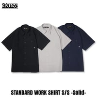 BLUCO(ブルコ) OL-21-108-08 スタンダードワークシャツ S/S -Solid- 3色(BLACK/GRAY/NAVY)