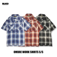 ☆セールプライス!! BLUCO(ブルコ) OL-108TO-22 OMBRE WORK SHIRTS S/S 全3色(ブラック/ブラウン/ネイビー)