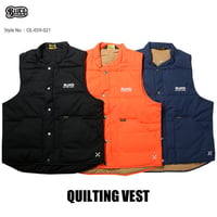 BLUCO(ブルコ) OL-059-021 QUILTING-VEST 3色(ブラック・ネイビー・オレンジ)