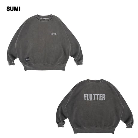 ☆セールプライス!! FLUTTER(フラッター) Pigment Dye B/S OG logo Sweat 4色(SUMI/GREEN/YELLOW/PURPLE)