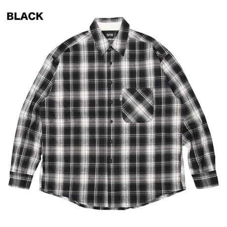 ☆セールプライス!! FLUTTER(フラッター) Regular Collar Check Shirts 2色(BLACK/NAVY)