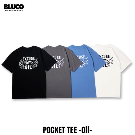 ☆セールプライス!! BLUCO(ブルコ) OL-22-010 POCKET TEE -OIL- 4色(BLK/CHL/SBLU/WHxBK)