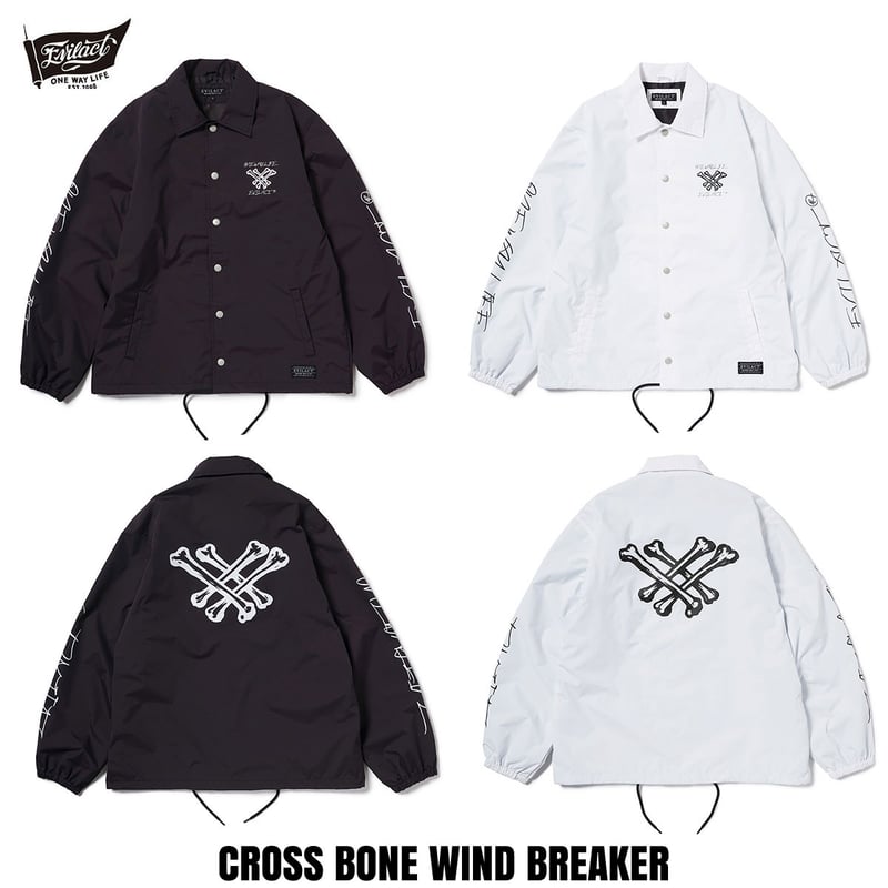EVILACT(イーブルアクト) CROSS BONE WIND BREAKER 2色(Bla