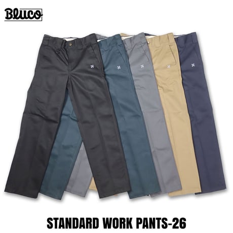 BLUCO(ブルコ) OL-41-004-26 STANDARD WORK PANTS 5色(BLACK/BLUCO BLUE/GRAY/KHAKI/NAVY)