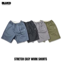 BLUCO(ブルコ) OL-45-001 STRETCH EASY WORK SHORTS 4色(AIR FORCE BLUE/BLACK/L.GRAY/OLIVE)
