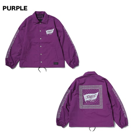 EVILACT(イーブルアクト) BANDANA COACH JKT 4色(WHITE/BLUE/PURPLE/NAVY)