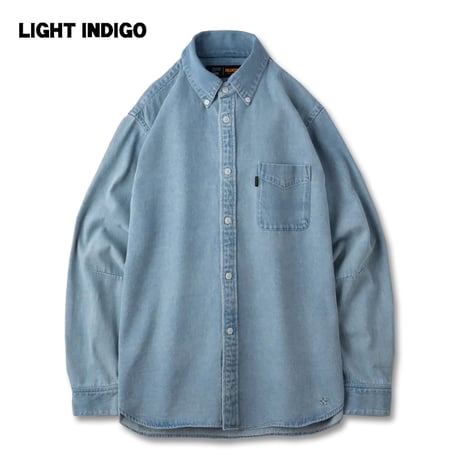 BLUCO(ブルコ) OL-11-002 8OZ DENIM B/D SHIRTS 3色(BLACK/MEDIUM INDIGO/LIGHT INDIGO)