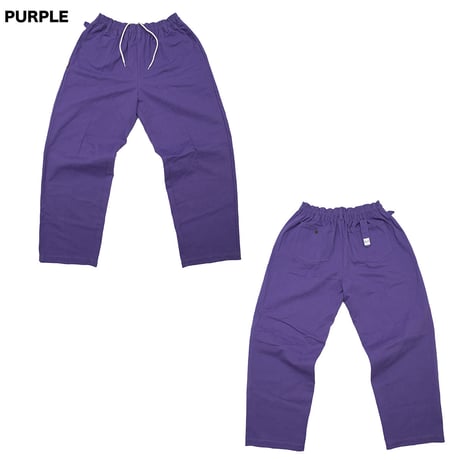 FLUTTER(フラッター) The Holiday- Comfy fit- Cotton Twill Easy Pants 4色(BLACK/WHITE/PURPLE/RED)