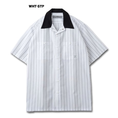 BLUCO OL-21-108 STANDARD WORK SHIRT S/S (WHT-STP/BLK/BLU/KHK/NVY/GRY-STP/SAX-STP/BEG-STP/OLV-STP)