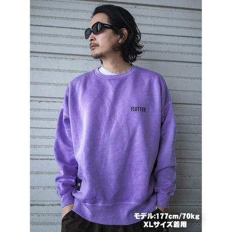 ☆セールプライス!! FLUTTER(フラッター) Pigment Dye B/S OG logo Sweat 4色(SUMI/GREEN/YELLOW/PURPLE)