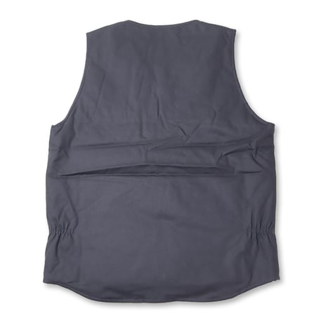 BLUCO(ブルコ) OL-35-012 V NECK DUCK VEST 3色(BLACK/BROWN/CHARCOAL)