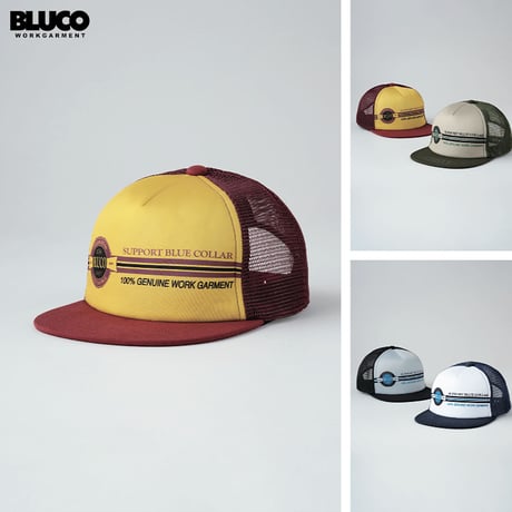 BLUCO(ブルコ) OL-215-022 MESH CAP -Enterprise- 4色(BLK-GRY/BGD-MTD/GRN-KHK/NVY-WHT)