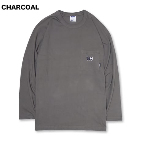 BLUCO(ブルコ) OL-12-026 ドライコットン ラグラン ポケットTシャツ L/S -BLC- 4色(BLACK/CHARCOAL/H.GRAY/WHITE)