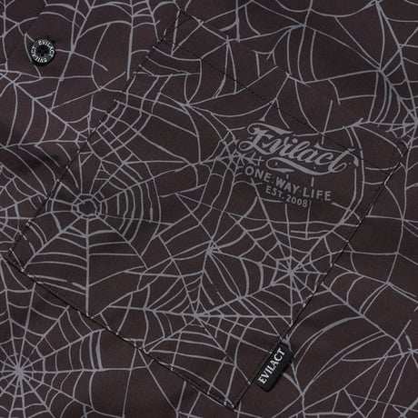 EVILACT(イーブルアクト) SPIDERWEB SS SHIRT 2色(MUSTRAD/BLACK)