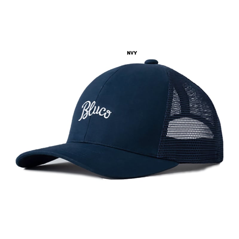 BLUCO(ブルコ) OL-1407 MESH CAP -Script- 4色(NVY/OLV