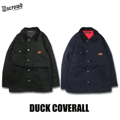 ☆セールプライス!!☆UNCROWD(アンクラウド) UC-412-022 DUCK COVERALL 2色(BLK/NVY)