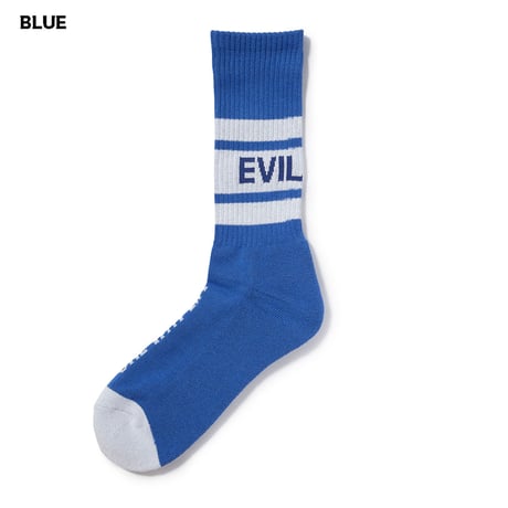 EVILACT(イーブルアクト) LINE SOCKS 4色(WHxYEL/WHxGRN/WHxNVY/BLU)