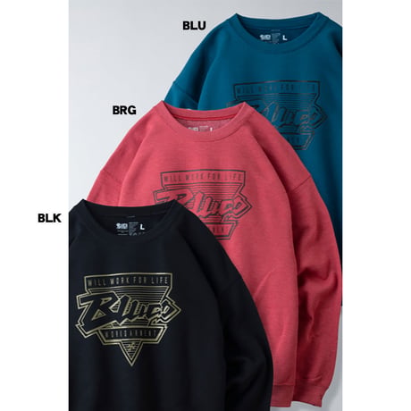 ☆セールプライス!!☆BLUCO(ブルコ) OL-911-022 SWEATSHIRTS -TRI- 3色(BLK/BLU/BRG)