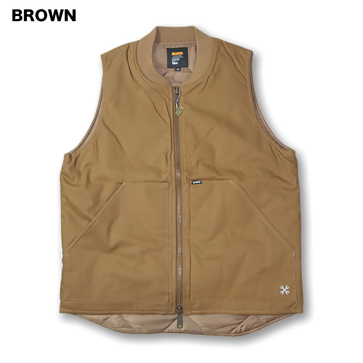 BLUCO(ブルコ) OL-35-013 RIB COLLAR DUCK VEST 3色(BL
