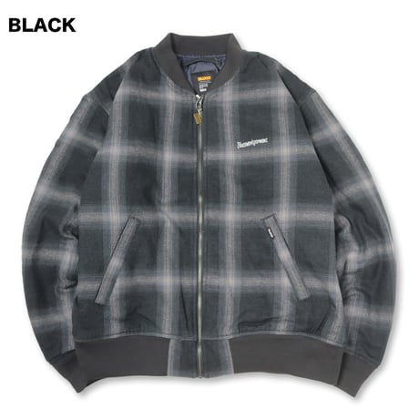 ☆セールプライス20%OFF!! BLUCO(ブルコ) OL-31-039 OMBRE CHECK BOMBER JACKET 2色(BLACK/BROWN)