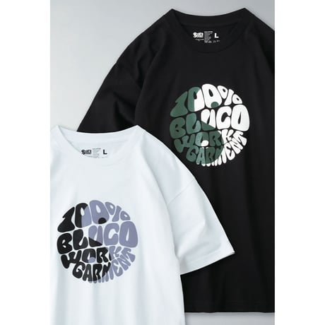 ☆セールプライス!!☆BLUCO(ブルコ) OL-802-22 PRINT TEE’S -Yin yang- 全4色(ブラック/バーガンディ/サンド/ホワイト)