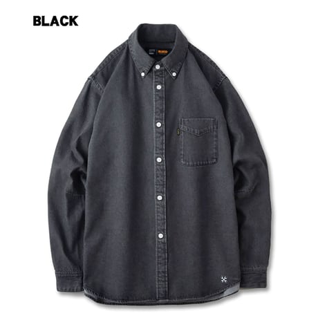BLUCO(ブルコ) OL-11-002 8OZ DENIM B/D SHIRTS 3色(BLACK/MEDIUM INDIGO/LIGHT INDIGO)