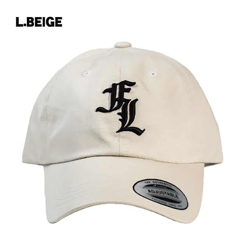 FLUTTER FL logo 6Panel CAP (BLACK/WHITE/L.BEIGE