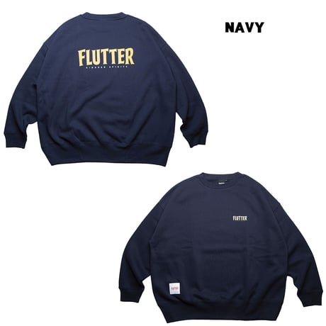 FLUTTER(フラッター) Og Logo B/S Sweat 4色(BLACK/ASH/NAVY/WHITE)