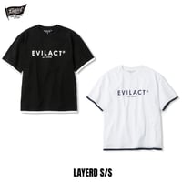セールプライス!! EVILACT(イーブルアクト) LAYERD S/S (ブラック/ホワイト)