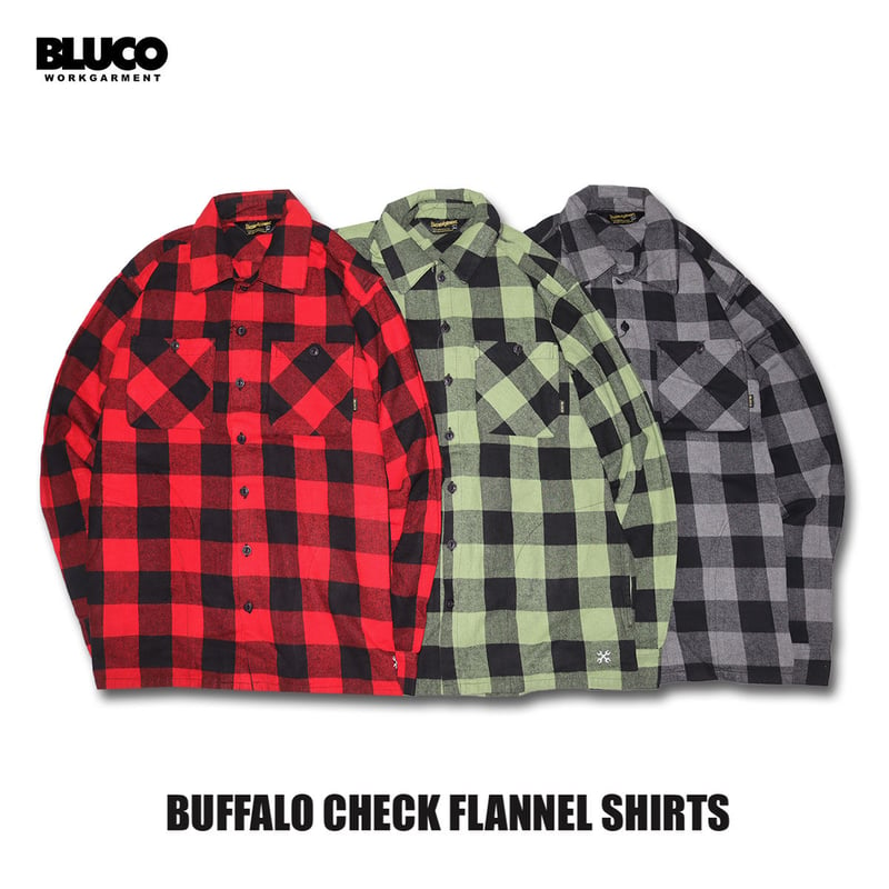 BLUCO(ブルコ) OL-1148 BUFFALO CHECK FLANNEL SHIRTS...
