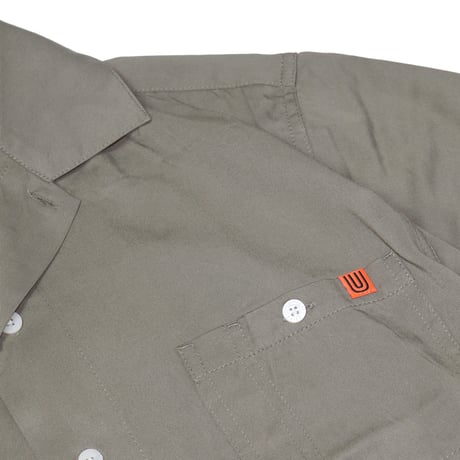 UNIVERSAL OVERALL(ユニバーサルオーバーオール) OPEN COLLAR S/S SHIRT 2色(NAVY・KHAKI)