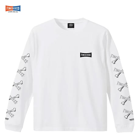☆セールプライス!! FINESIXXX(ファインシックス) SINGLE CROSSBONE GRAPHIC LONG SLEEVE3色(ホワイト・ブラック・パステル)