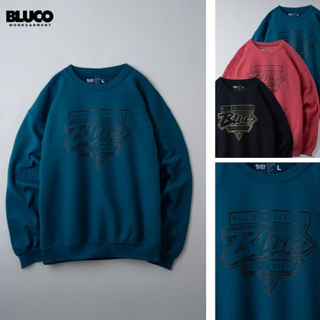 ☆セールプライス!!☆BLUCO(ブルコ) OL-911-022 SWEATSHIRTS -TRI- 3色(BLK/BLU/BRG)