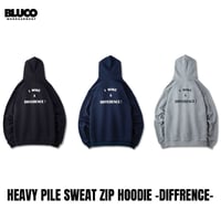 BLUCO(ブルコ) OL-13-018 HEAVY PILE SWEAT ZIP HOODIE -DIFFRENCE- 3色(BLK/NVY/GRY)